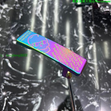 二手高爾夫球桿 七彩骷髏頭 直條款一字男士推桿 新款推桿