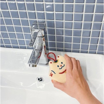 開運海綿 清潔海綿 附掛繩 DECOLE | 達摩 富士山 柴犬 招財貓 菜瓜布 海綿 廚房 造型海綿 造型海綿