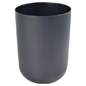 Life+ 日系無印風 圓形無蓋垃圾桶 8L  黑色  1層