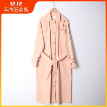 古著vintage 日本制 高端風衣 名設計師 女 單排扣 腰帶 風衣5