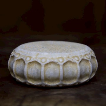 漢白玉石雕仿古做舊小鼓石鼓中式茶席案頭承杯子擺件復古陳設裝飾