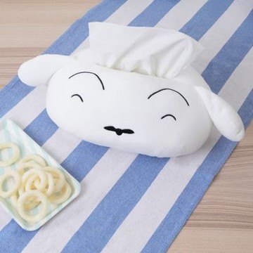 蠟筆小新小白造型絨毛面紙套