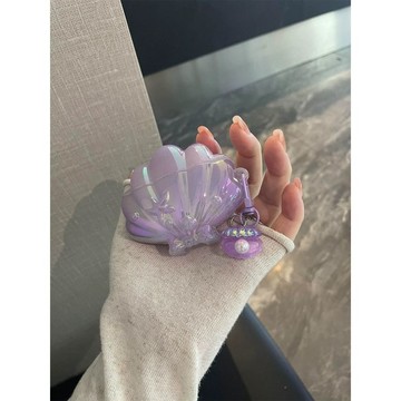 隔曰達✨免運 幻彩 貝殼耳機殼 AirPods 保護套 甜美 暈染 閃粉 軟殼 適用 1/2/3 Pro 2 耳機殼