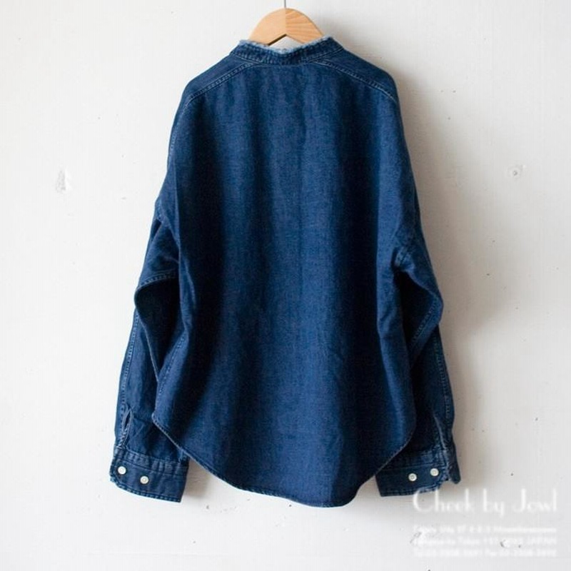 BLANC basque / ブランバスク パールボタンデニムシャツ