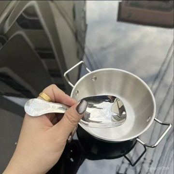 🔥臺灣出貨🔥【低價好貨】超萌可愛雙耳碗+卡沙巴拉勺韓式米酒不銹鋼小喫碗 ZDZQ