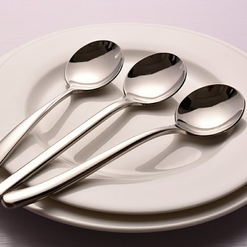 西餐不銹鋼湯勺子韓式不銹鋼吃飯勺湯匙湯更吃西瓜圓勺創意西餐勺