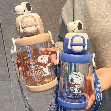 天藍小舖-史努比立體大頭公仔雙飲水壺650ML-共2色-$299【A11115340】
