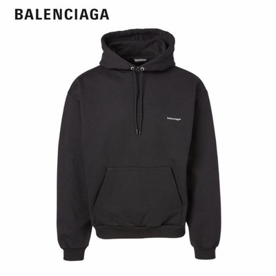 BALENCIAGA バレンシアガ　バックロゴパーカー　黒 パーカー トップス メンズ 大阪超安い