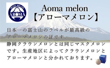 013-19　高級 マスクメロン 静岡県産アローマメロン　白級  2玉 　化粧箱入