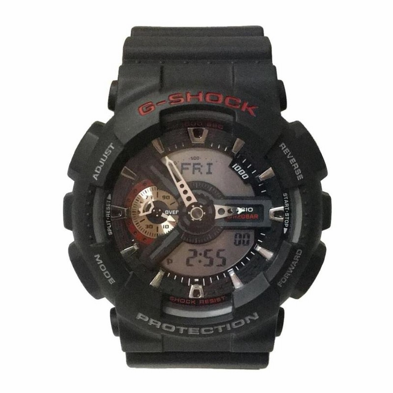 CASIO◇クォーツ腕時計・G-SHOCK/デジアナ/ラバー/BLK/BLK | LINEショッピング