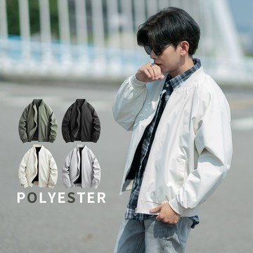 【NB1958J】素面立領防風夾克外套 男生外套 機車外套 風衣外套 飛行外套 防風外套 (TJ-JK201)