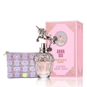 【ANNA SUI】玫瑰花舞獨角獸淡香水30ml(贈奇境夢遊化妝包)