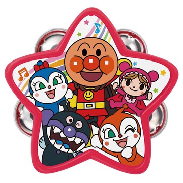 真愛日本 麵包超人 ANPANMAN 兒童 星星造型 樂器 玩具 鈴鼓 安撫 手搖鈴 人物音符
