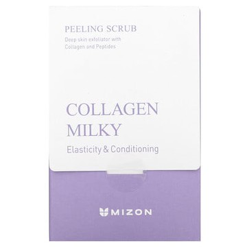 Mizon, 膠原蛋白乳狀去角質磨砂膏，無香，40 片，每片 5 克