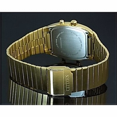 稼働 CITIZEN 腕時計 ヴィンテージ アナデジ メンズ チタン 1331 CITIZEN - CITIZEN デジタル腕時計 ブラック シンプルデザイン