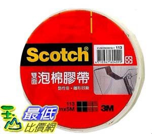 [COSCO代購6] D127017 3M Scotch 雙面泡棉膠帶 #113