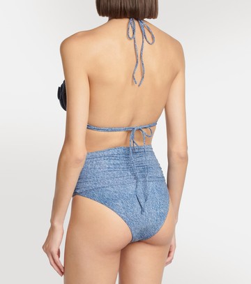 Magda Butrym Floral appliqué triangle bikini top