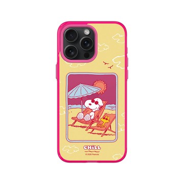 iPhone 15 Pro Max Clear 粉漾桃 - 史努比 Snoopy - 曬太陽