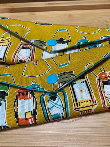 文青風環保純棉筷袋 ~ 一起趣露營 大地黃 可愛鱷魚 度假 日本 潮