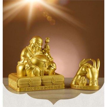 銅大黑天財神佛像手印家居佛堂供奉吉祥擺件客廳店鋪公司開業禮品