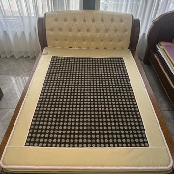 玉石加熱床墊六角岫玉電加熱床墊雙溫控家用雙人床墊單人床墊