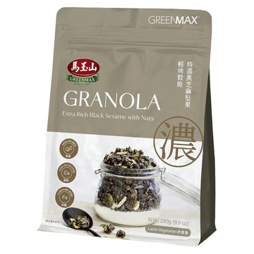 馬玉山 輕烤穀脆特濃黑芝麻堅果  280g  1包