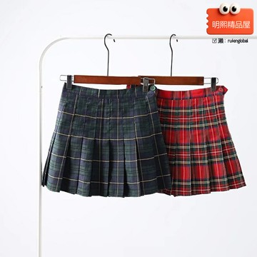 【辣妹高腰】百褶短裙 半身裙 短裙 格子裙 百褶裙 韓版辣妹 四季可穿 淨面A字版型 高腰顯瘦 學院風穿搭