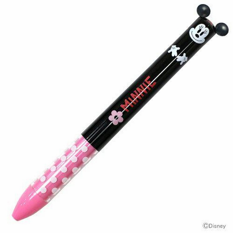 ディズニー ミニーマウス mimiペン 2色ボールペン 黒・赤インク