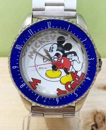 【震撼精品百貨】米奇/米妮_Micky Mouse~日本迪士尼限量米奇鐵錶/手錶-藍#84792