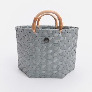 Handed By Dimensional編織提把收納籃S 藍綠