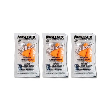 耳塞 (3包超值組)美國MOLDEX-Mellows錐型泡棉超靜音耳塞-型號6820橘色1對/包(旅行助眠NRR30dB降噪規格)