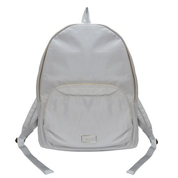 agnes b金屬方牌素面後背包-灰 _廠商直送