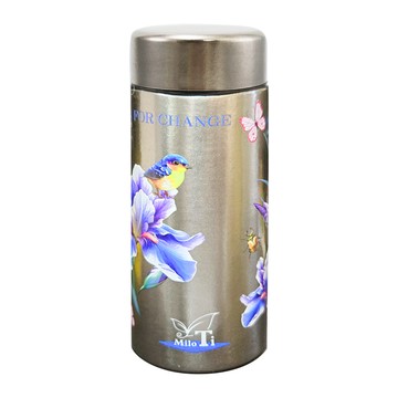 一品川流 純鈦花採輕量杯-200ml-藍-鳶尾花