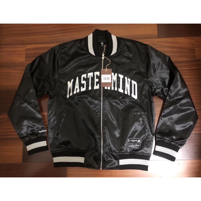 日本mastermind japan x mitchell & ness職棒聯名系列喑黑骷髏骨頭棒球