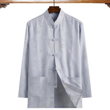 【巴黎精品】現貨+預購 新中式唐裝外套中國風襯衫長袖上衣夾克休閒男裝-棉麻男上衣6色a1kr38