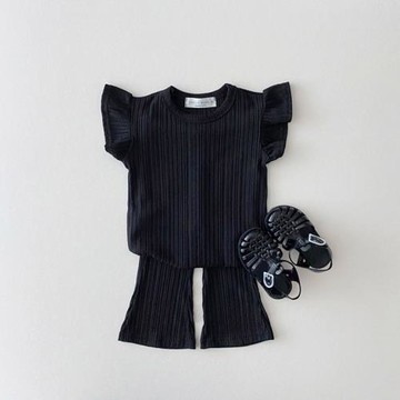 兒童家居服夏季薄款女寶寶短袖套裝純棉空調服嬰兒透氣睡衣兩件套