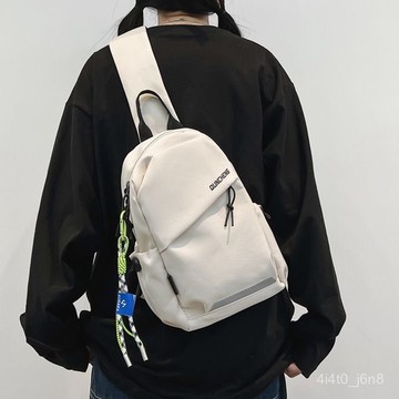 免運💯【2.3萬人好評】斜挎包男款單肩小背包男士胸包女騎行運動爬山男生休閒輕便登山包韓係工裝斜挎胸包 學生個性休閒包包男