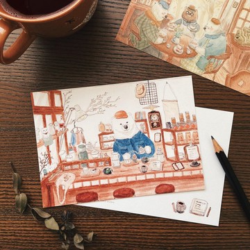 插畫明信片 | 咖啡喫茶系列 (18款)
