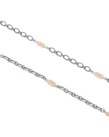 Old World Two-Tone Scroll Necklace