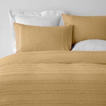 奧可利200織剪花純棉被套單人 琉璃黃