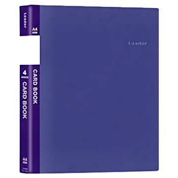 珠友文化 A4 四孔活頁名片本 台灣製造 PP烙印封面 可收納400張名片  藍色