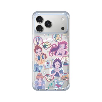 iPhone 17 Pro Max ClearX (MagSafe 兼容) 冰透藍 - 迪士尼-公主系列 Disney Princess - 漫畫貼紙風格