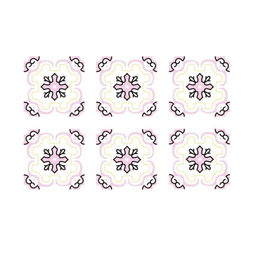 ins歐風花磚壁貼系列 花磚壁貼6片組 20x20cm PVC材質 A款  20 x 20cm  A16  1組
