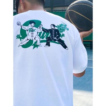 Swish 過招系列美式籃球短袖t恤男夏季純棉運動上衣投籃服訓練服