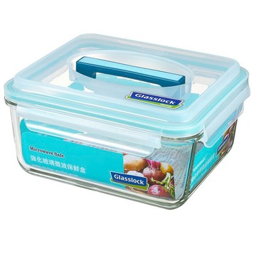 Glasslock手提長型強化玻璃保鮮盒2700ml