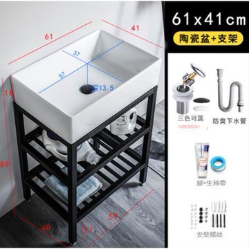 免運 附發票 不帶龍頭孔無孔洗手盆陶瓷落地式加深洗臉盆洗頭女生也能自己安裝衛生間洗漱洗手臺 盆一體掛墻式面 洗臉盆 洗手盆 檯盆工廠現貨直銷 售後保障 全館八折 5zz