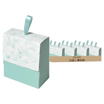 GILGRI DIY 迷你禮物包裝盒  9 x 4.5 x 10cm  花 薄荷綠  20個