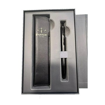 PARKER 派克 IM系列理性黑原子筆 真皮筆套禮盒【APP滿額下單10%點數(單一帳號最高5000點)】1/31止