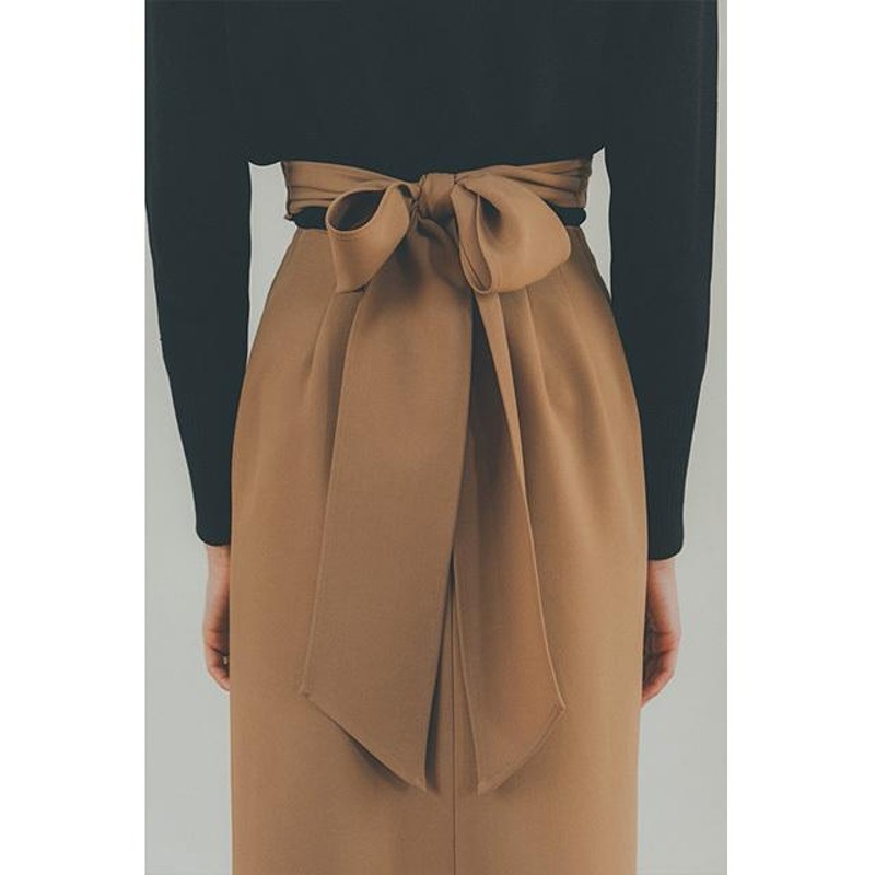 クラネ CLANE サイドカット リボン スカート SIDE CUT RIBBON SKIRT