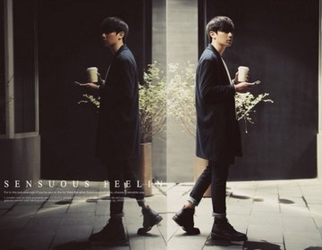 【JP.美日韓】韓國 尼料 大衣 ZNIF 黑風衣 大衣   搖滾 星球 AES 專屬男裝